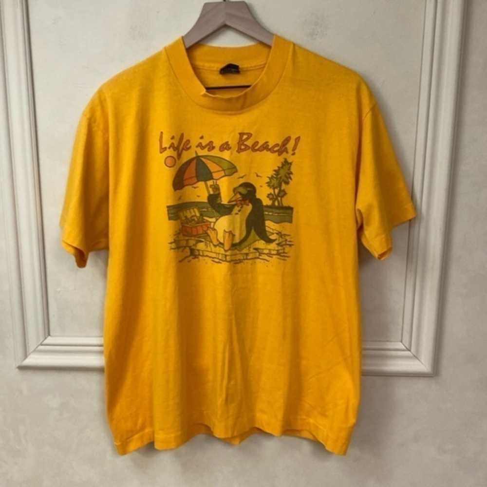 80’s Vintage Screen Stars Life is a Beach Single Stit Tee size XL